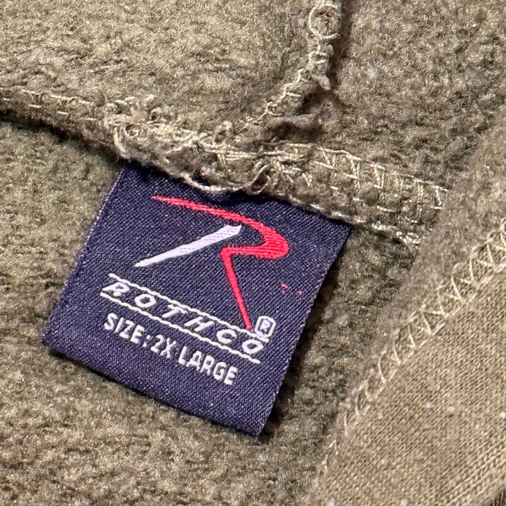 Rothco ARMY Hoodie Mens 2XL Olive Green Good Pullover Fleece Graphic Sweatshirt - Picture 4 of 7